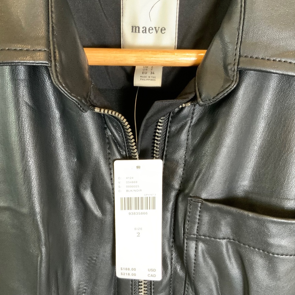 Anthropologie The Colette Weekend Jumpsuit by Maeve: Faux-Leather Edition - Picture 6 of 16
